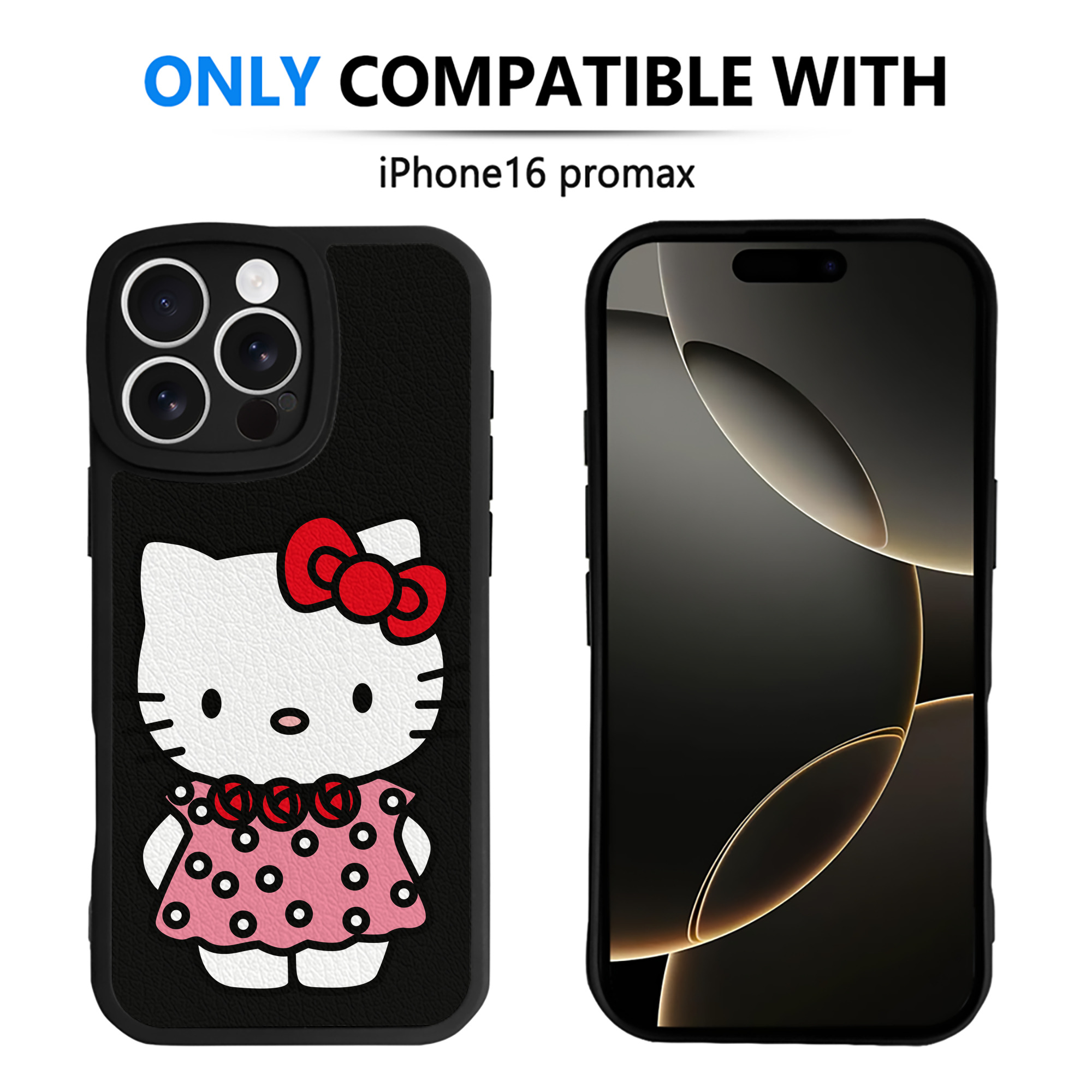 （画像用） Hello Kitty ハローキティ 【iPhone 16シリーズ対応】シリコンスマホケース（レザー調） 材質：シリコン